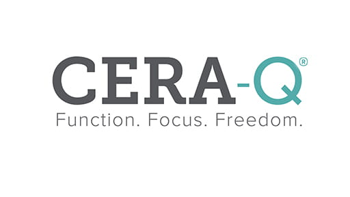 CERA-Q® with the tagline 'Function. Focus. Freedom.'