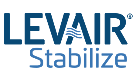 LEVAIR® Stabilize logo with stylized 'A' and wavy lines.