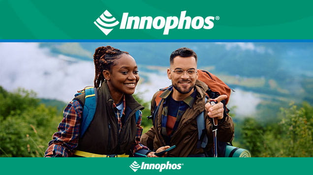 Hikers outdoors under “Innophos”