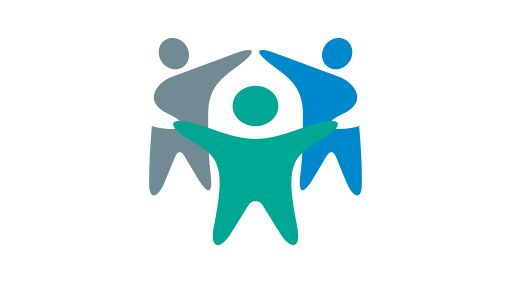 Stick figures holding hands